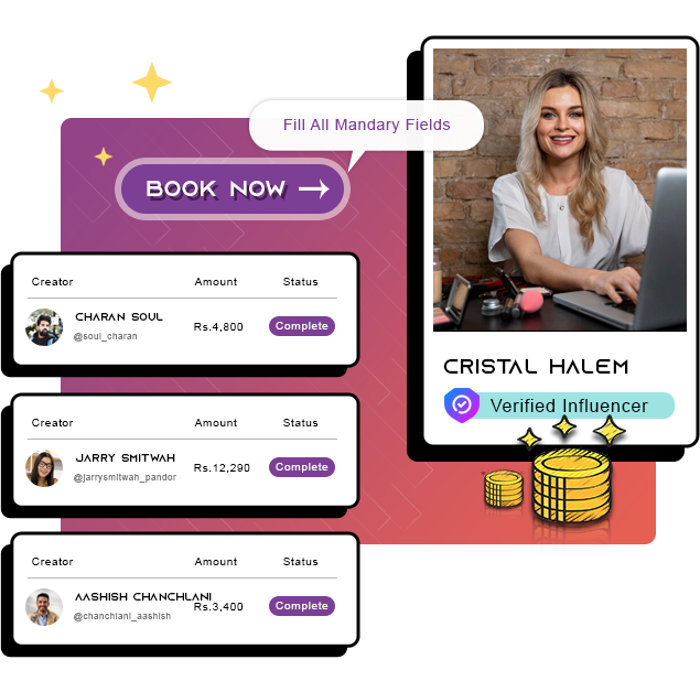 Top brands select and book the best influencers for brand awareness