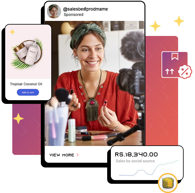Influencer promoting a new product launch on their channel