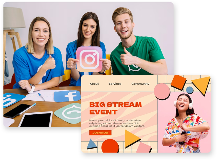 Instagram influencers engaging with niche audiences on social media live streaming